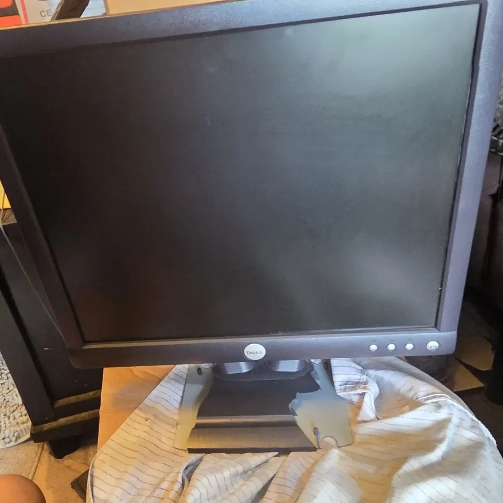 Dell E172FPT LCD Flat Screen Monitor Untested For Parts Broken Plastic On Stand
